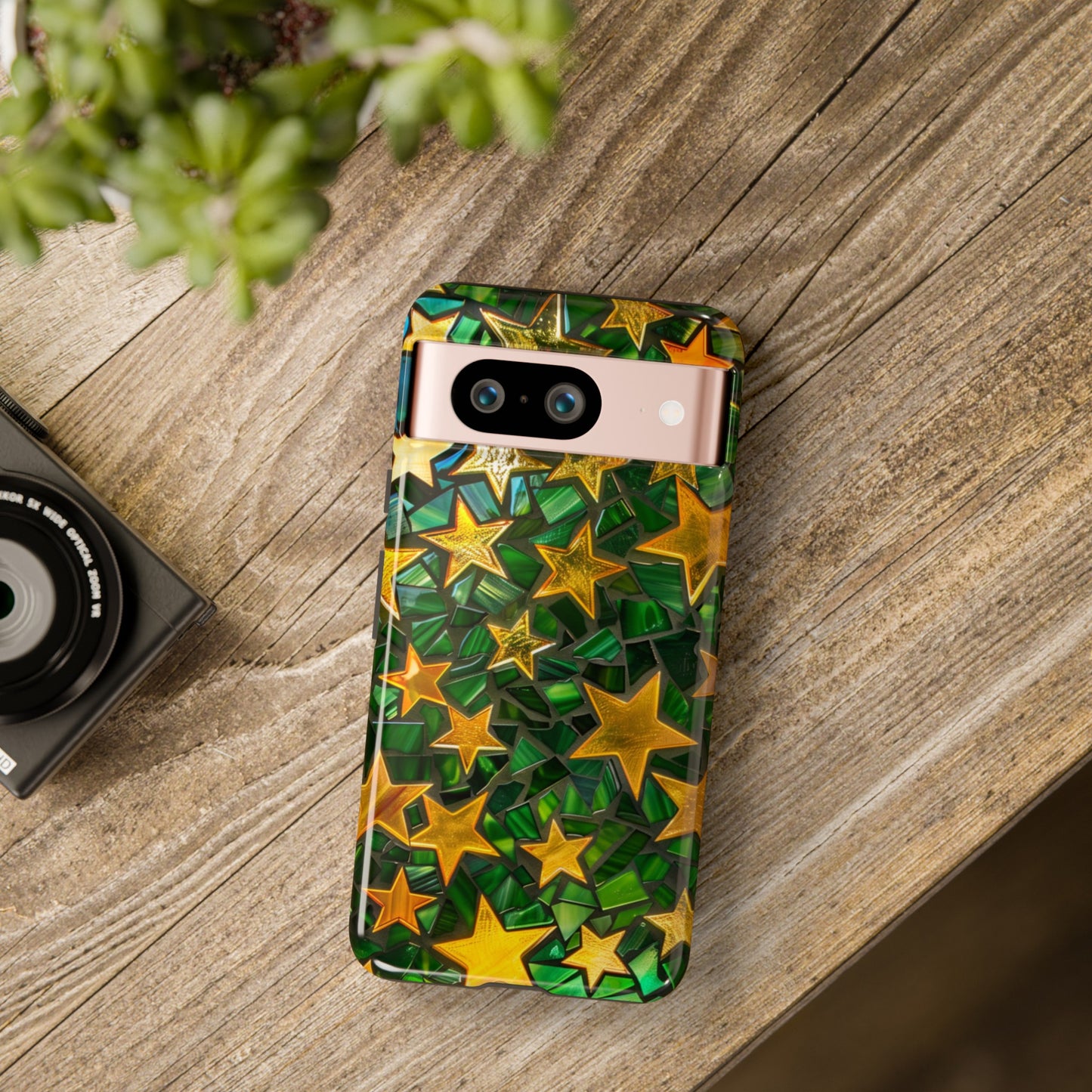 Green Celestial Stained Glass Mosaic Phone Case