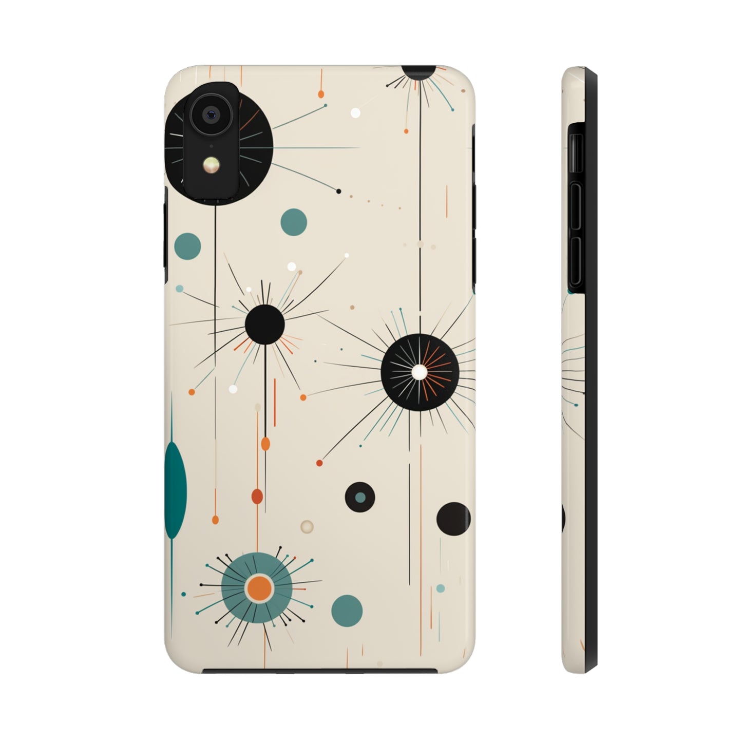 Mid-Century Atomic Age Tough iPhone Case | Retro Phone Cover