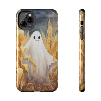 Ghost of Halloween Fall Pumpkins iPhone Case | Embrace the Spooky Autumn Vibes