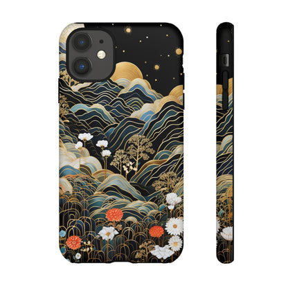 Chiyogami Flowers Tough Phone Case fits Galaxy S23 S22 S21 S20 Plus Ultra | Iphone 14 13 12 11 8 Pro Max Mini | Pixel 7 6 Pro 5 | Japanese