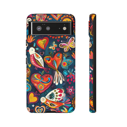 Bright Colorful Mexican Style Mural Painting Phone Case