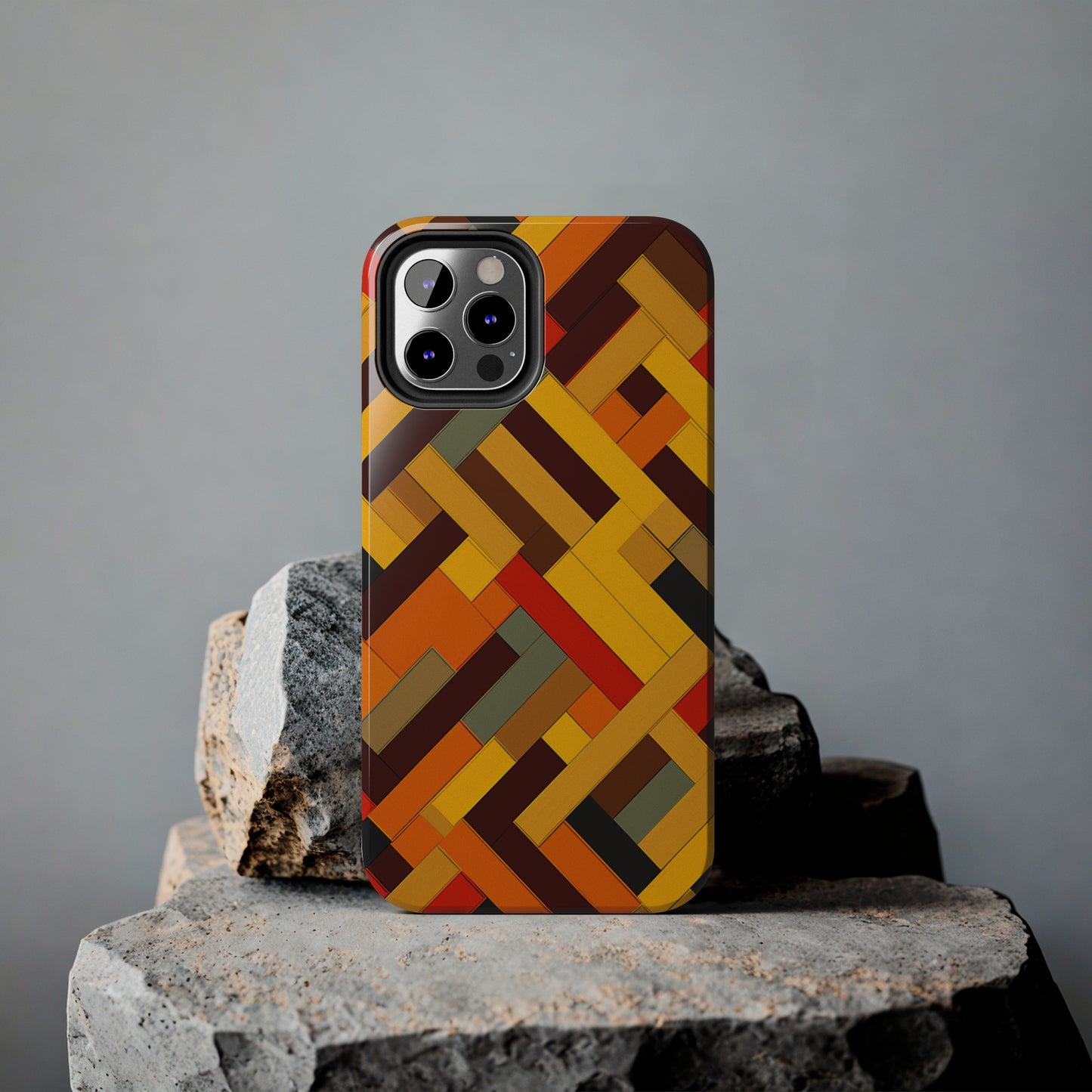 iPhone Tough Case: Intricate & Durable - The Weave Geometric Art Pattern