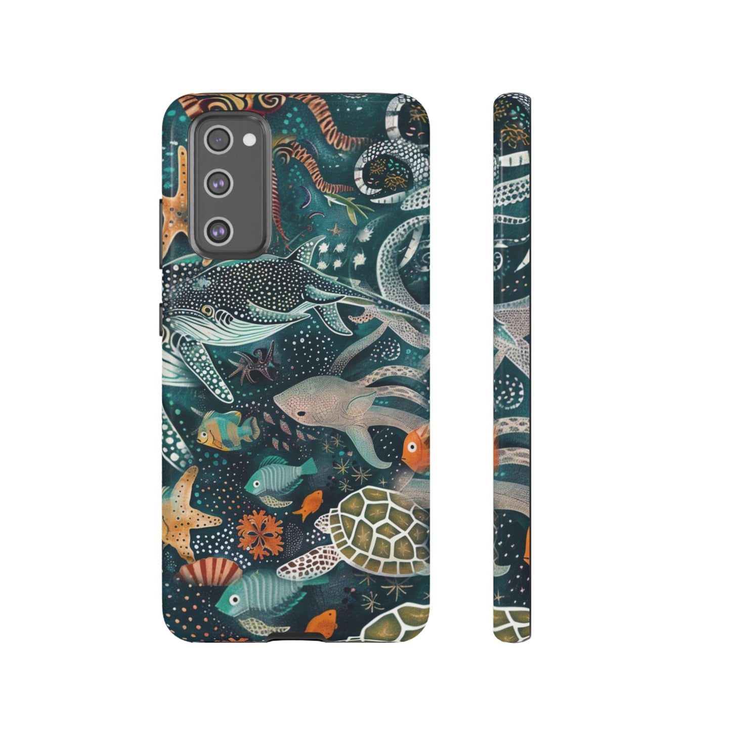 Undersea World Shark, Turtle, Manta Ray Phone Case