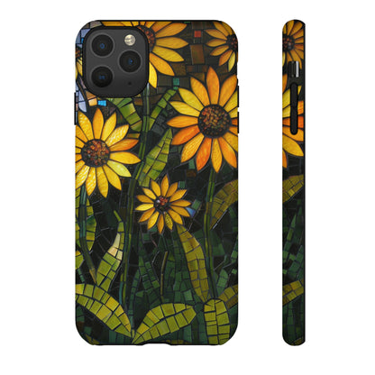 Yellow and Gold Daisy Mosaic Stained Glass Phone Case