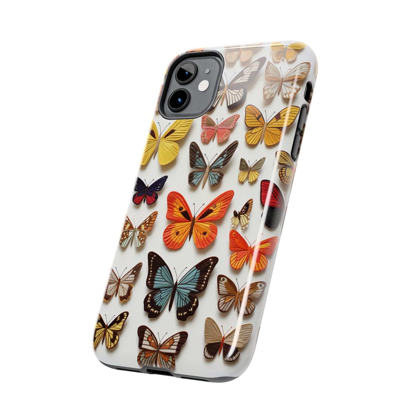 Elegant Embroidery: Delicate Butterfly iPhone Case – Crafted with Precision