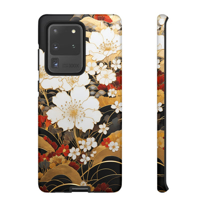 Chiyogami Floral Tough iPhone Case Galaxy S23 S22 S21 S20 Plus Ultra | Iphone 14 13 12 11 8 Pro Max Mini | Pixel 7 6 Pro 5 | Japanese Boho