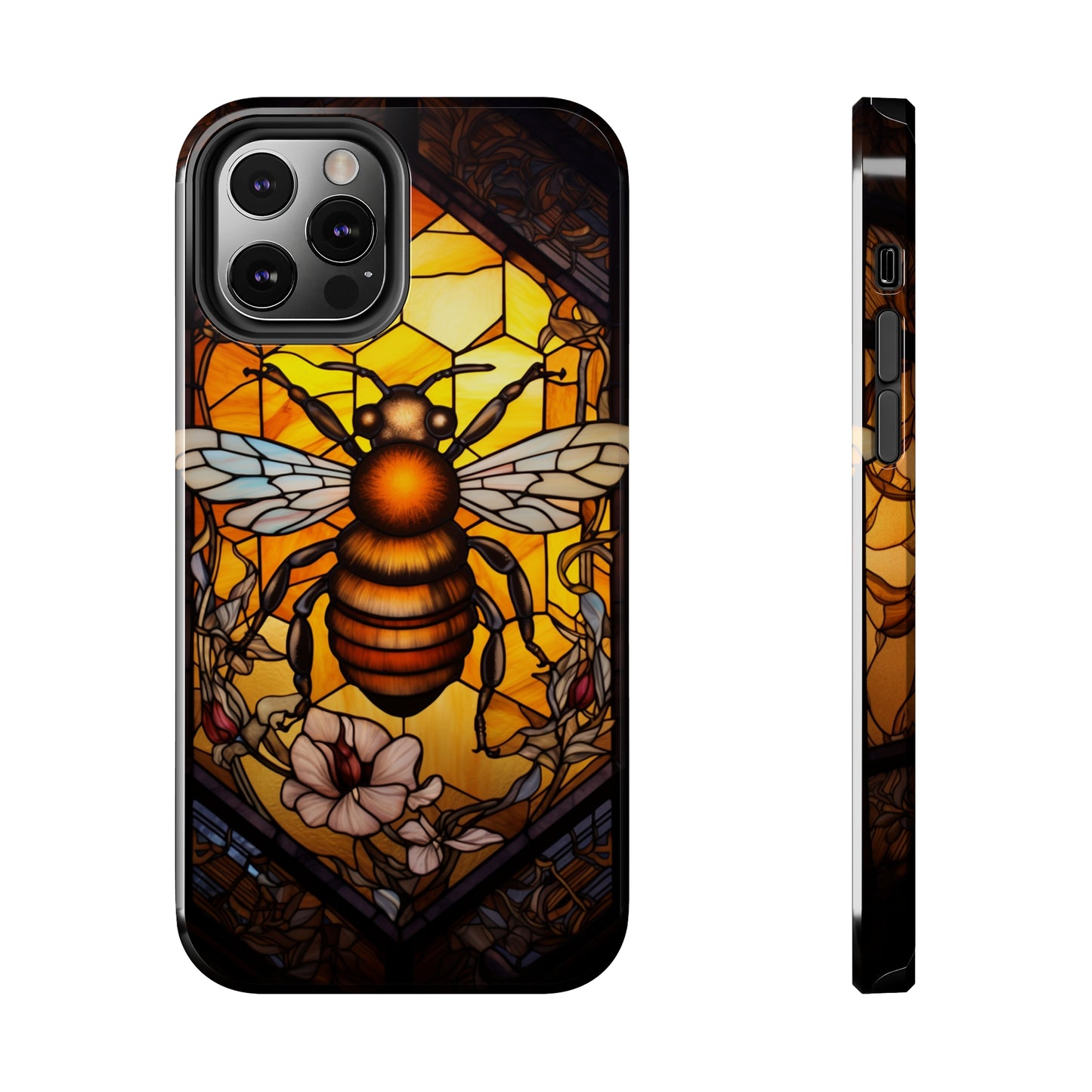 Stained glass Honey Bee iPhone Case | Embrace the Sweetness of Nature's Workers