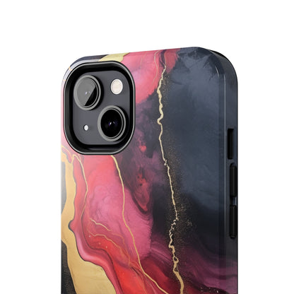 Marbled Dark Lava flow Phone Case | Embrace the Mesmerizing Multicolor Art