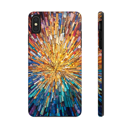 Stained Glass Sunburst Magic Tough iPhone Case | Embrace Vibrant Style and Reliable Protection