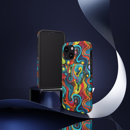 Psychedelic Rainbow Tough iPhone Case | Embrace Vibrant Style and Reliable Protection