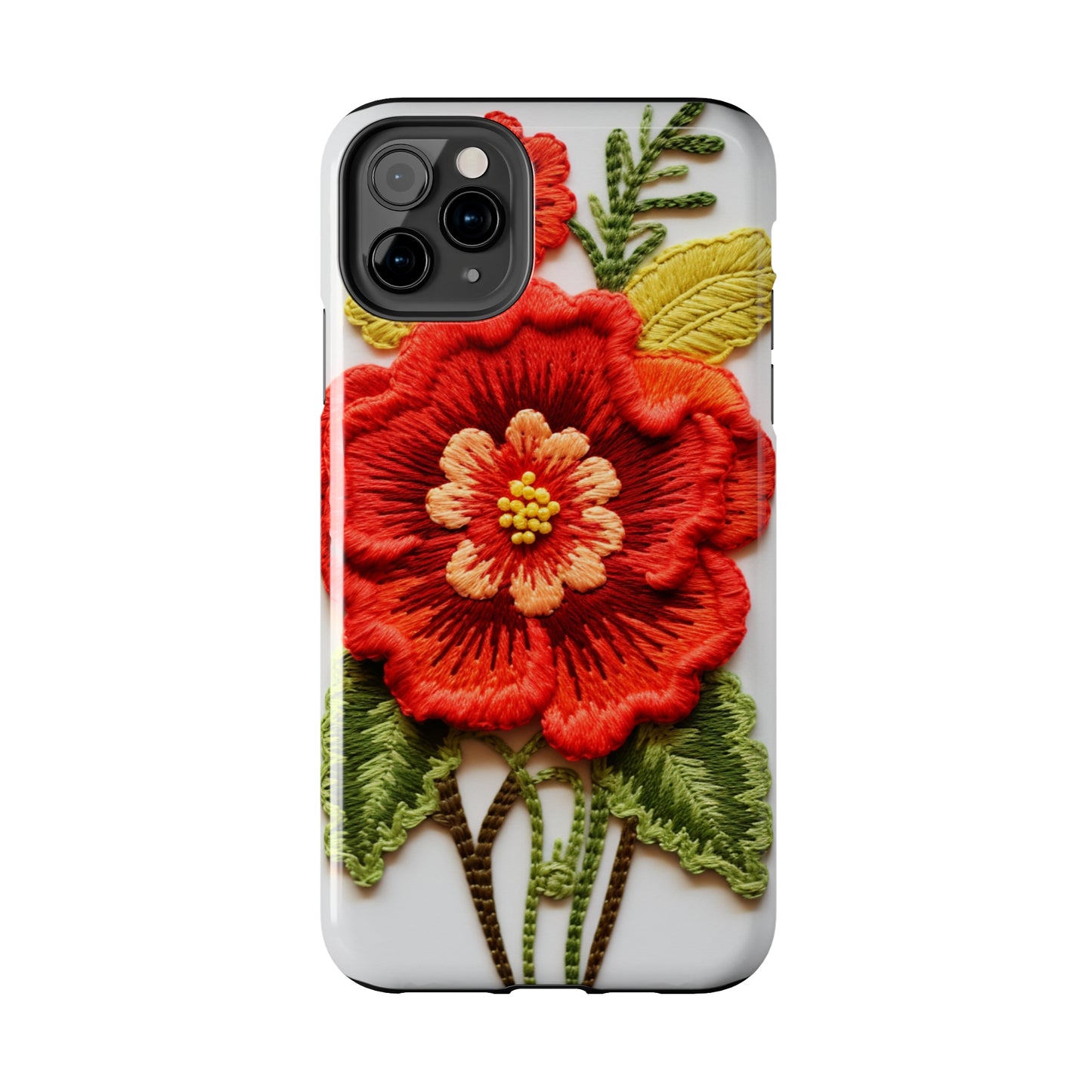 Floral Embroidery iPhone Case