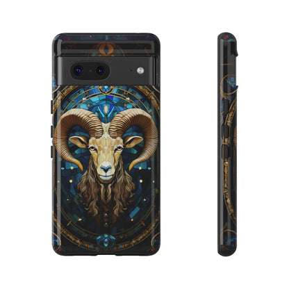 Aries Astrology Stained Glass Design Phone Case