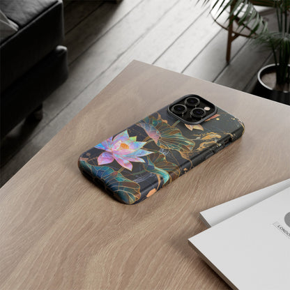 Zen Stained Glass Lotus Floral Design Phone Case