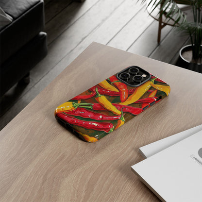 Yellow and Red Chili Peppers Phone Case