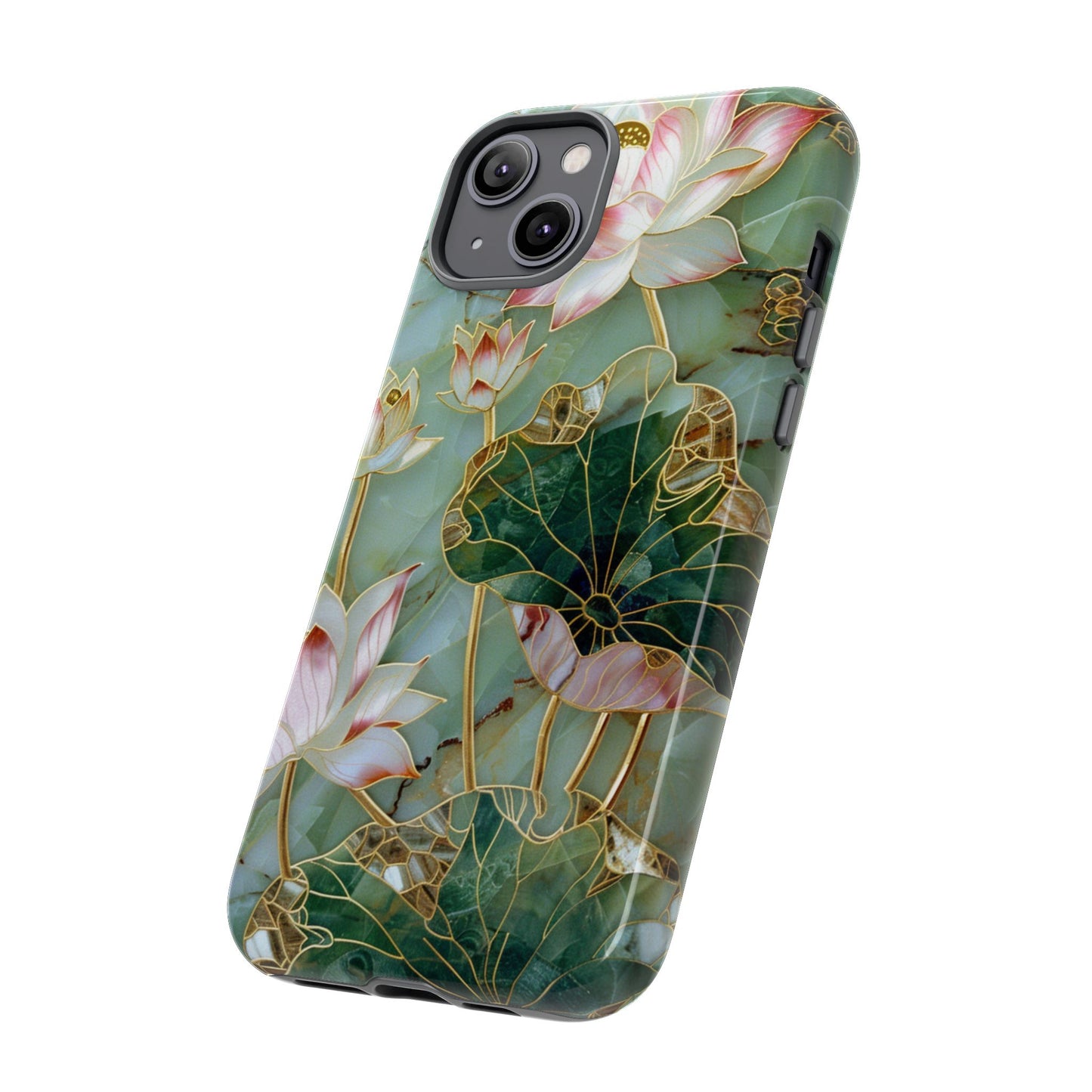 Elegant Floral Phone Case - Tough Cases with Lotus Design