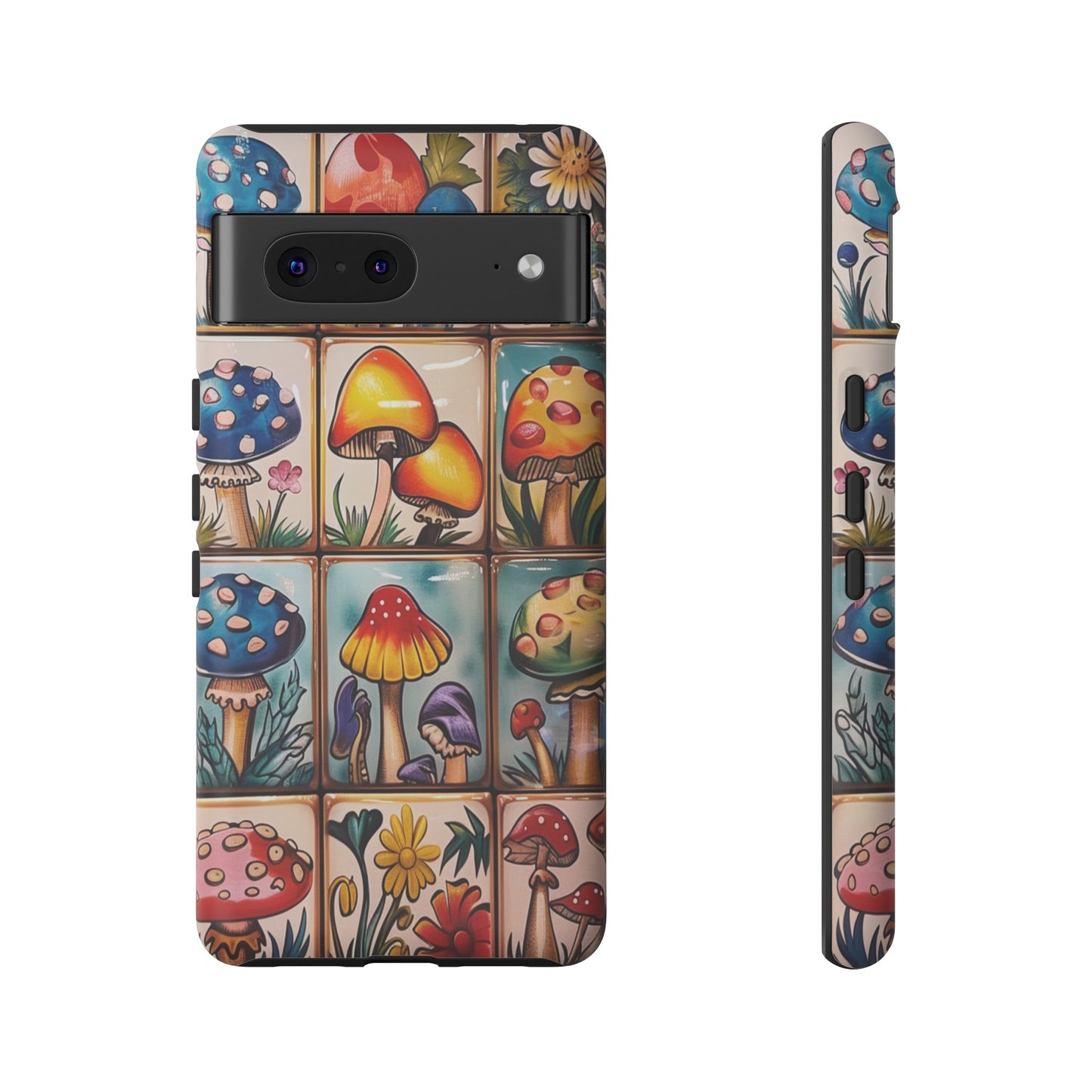 Trippy Magic Mushroom Tile  Abstract Art Phone Case