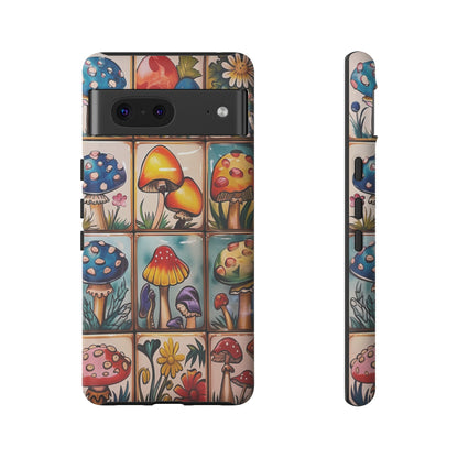 Trippy Magic Mushroom Tile  Abstract Art Phone Case