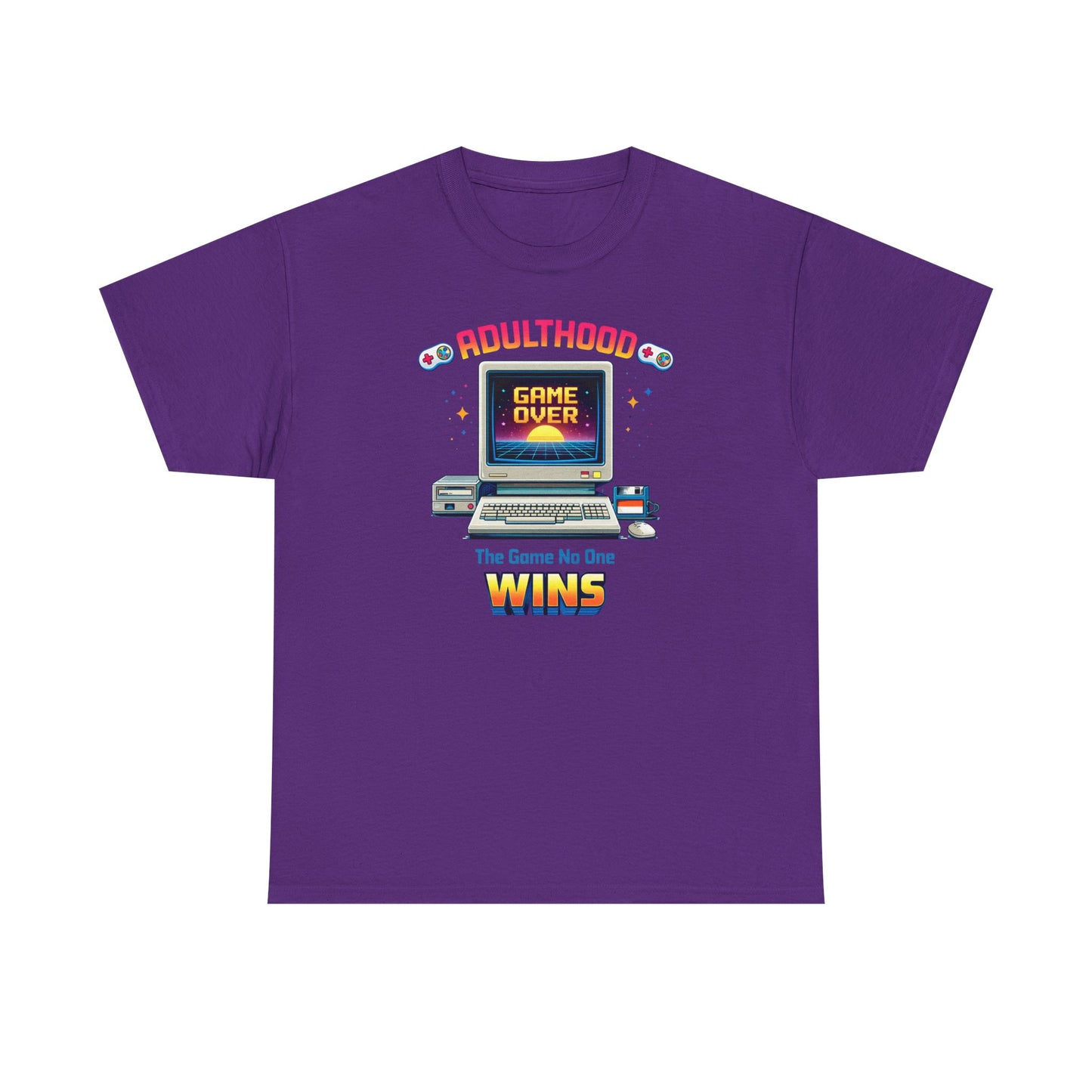 Adulthood Arcade Game No One Wins T Shirt Retro Gaming Humor Tee