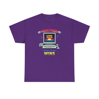 Adulthood Arcade Game No One Wins T Shirt Retro Gaming Humor Tee