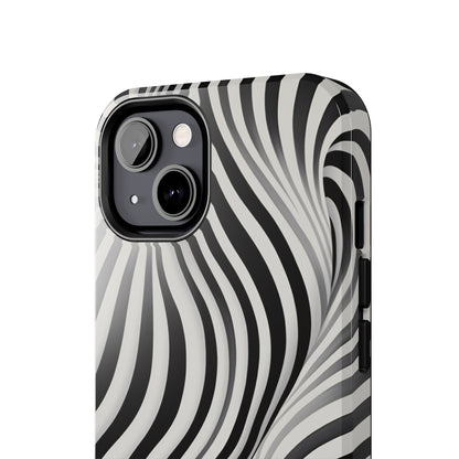 Twist Your Perception: Optical Illusion Tough Case for Apple iPhone Models – Where Art Meets Function