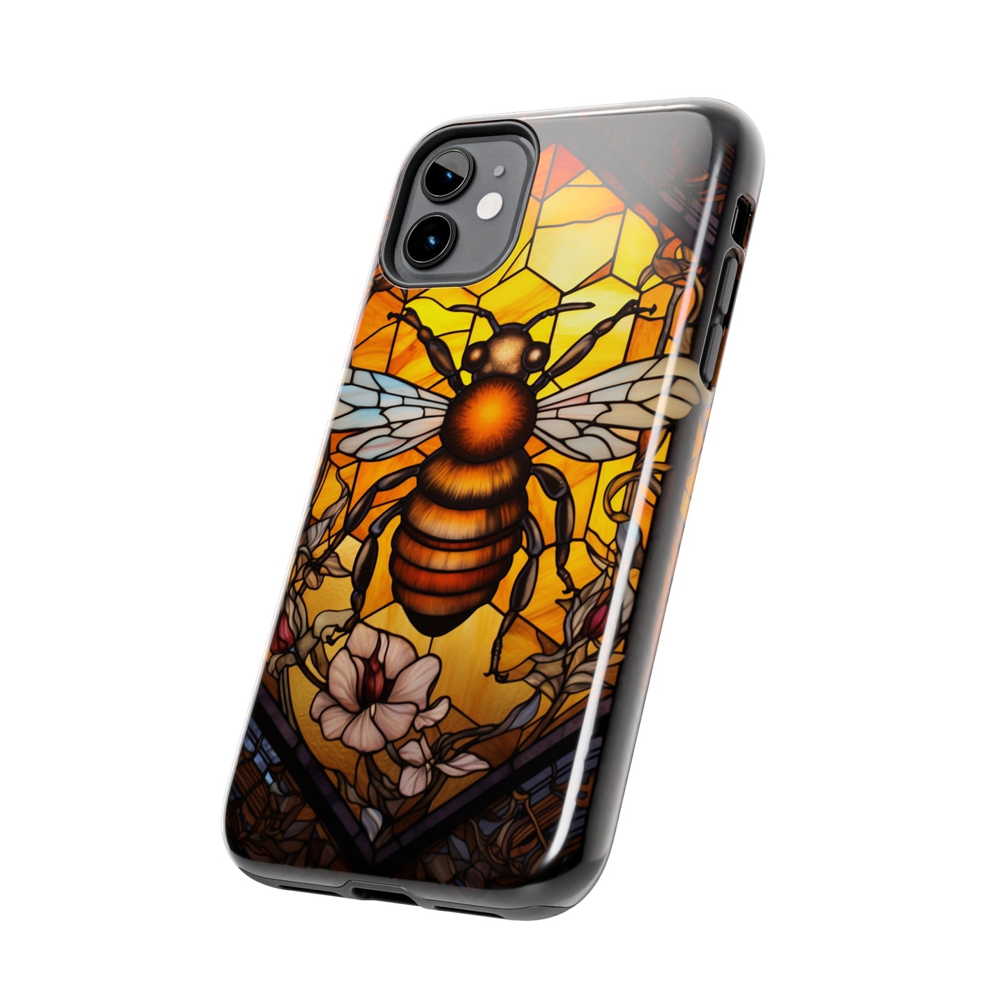 Stained glass Honey Bee iPhone Case | Embrace the Sweetness of Nature's Workers