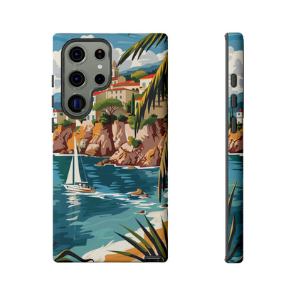 Midcentury French Riviera Sailboat Painting Phone Case