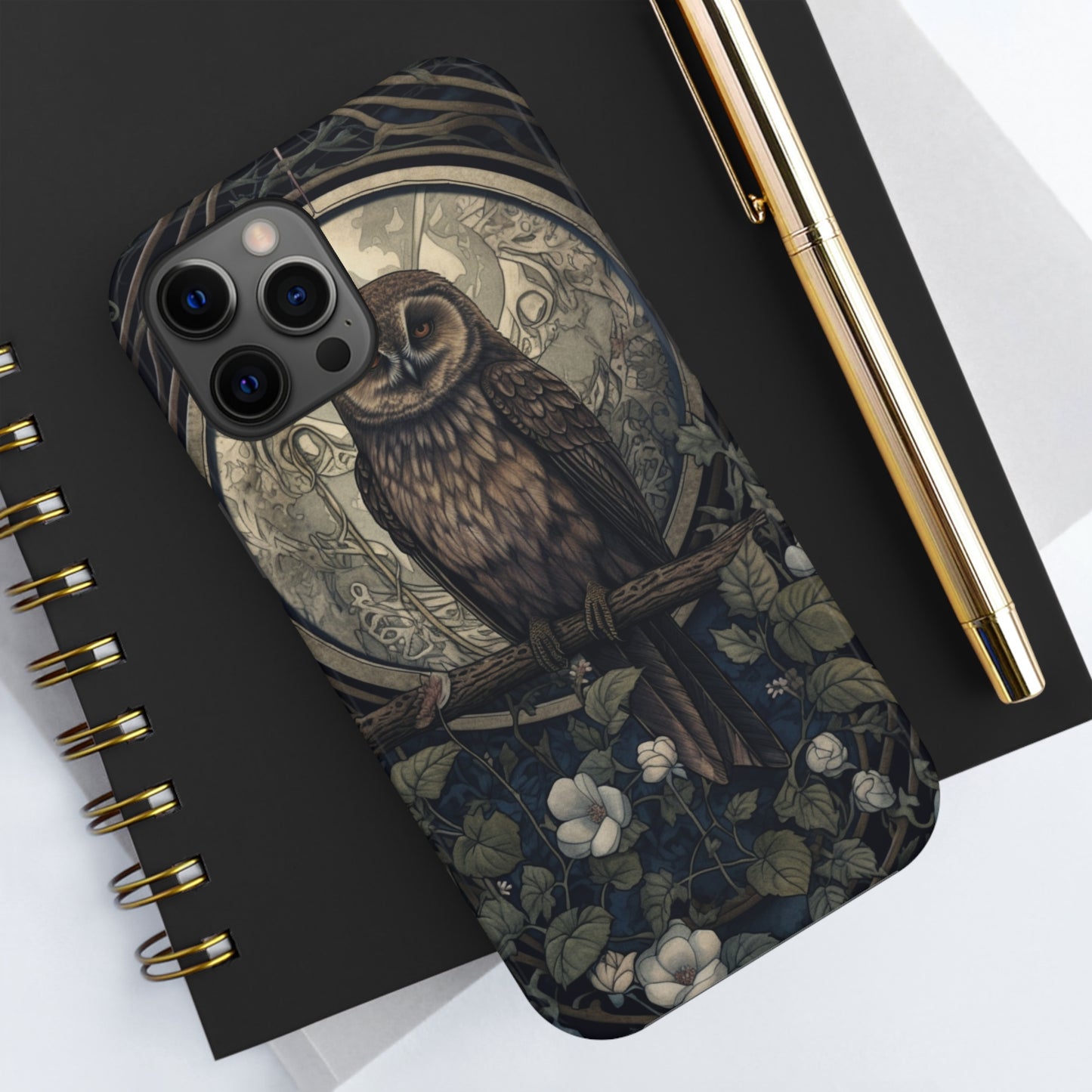 The Hermit Owl | Dark Academia Aesthetic Retro Tough iPhone Case | Embrace Mystical Vibes with Captivating Tarot Art and Reliable Protection