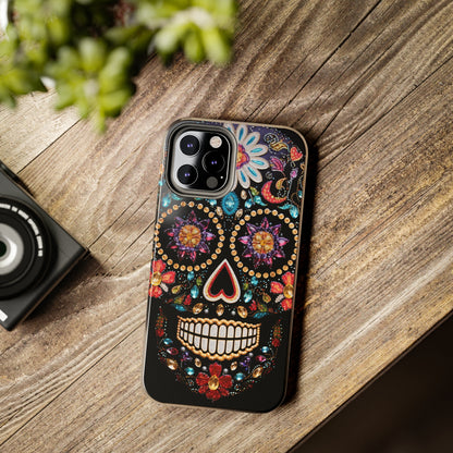 Sugar Skull iPhone Case | Dia de los Muertos Design for Apple iPhone | Halloween Aesthetic