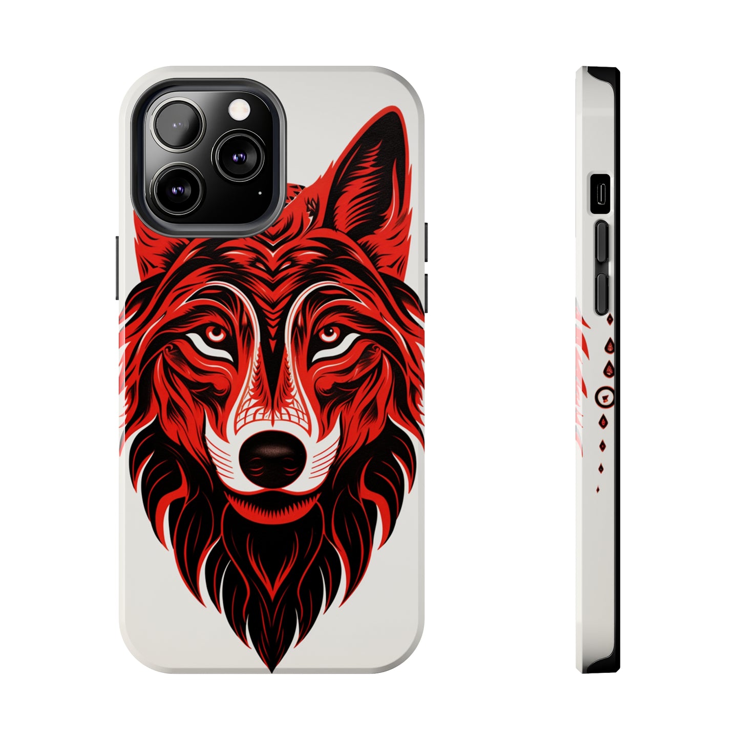 Mystic Echoes: Native American Tribal Wolf | Cultural Heritage iPhone Case