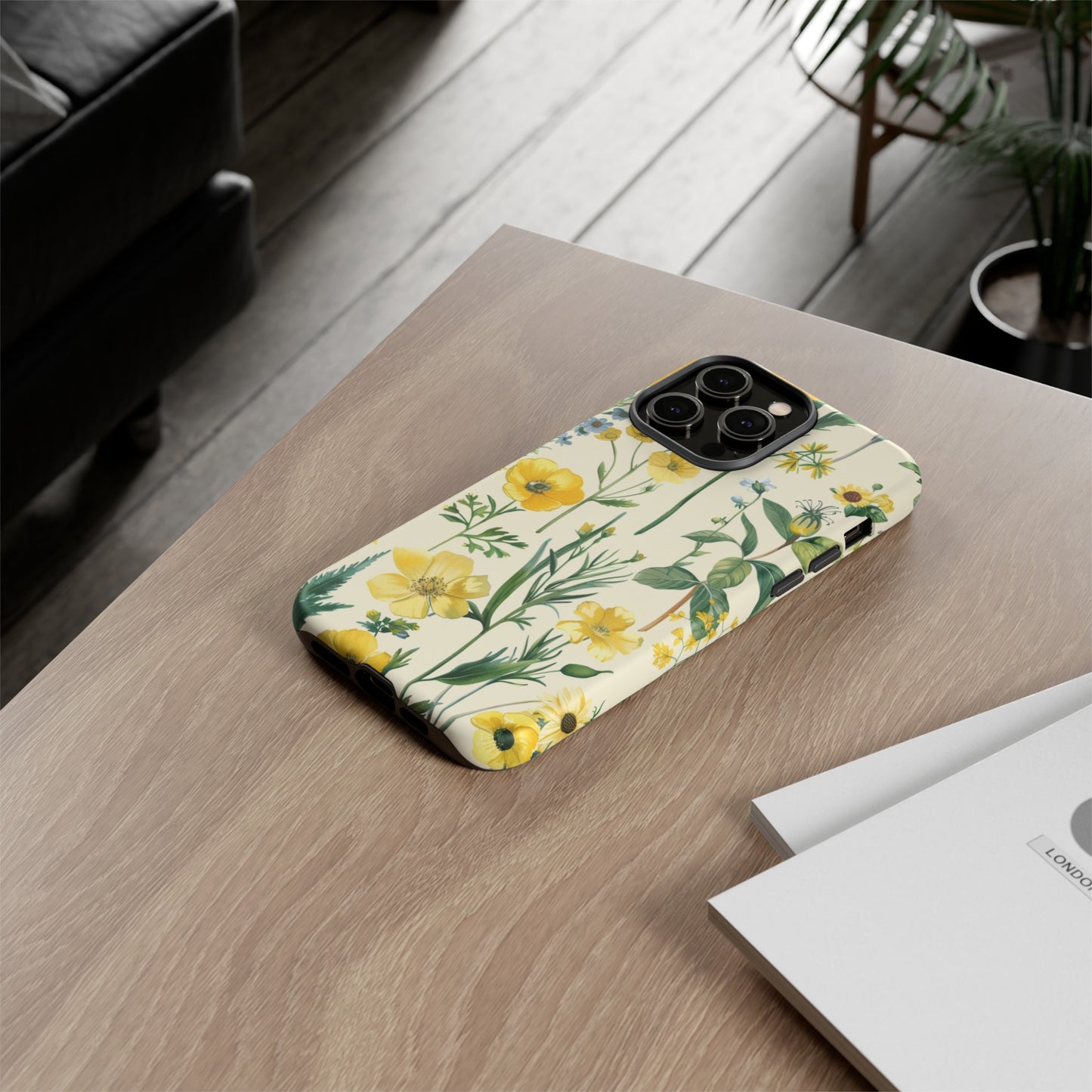 Floral Sage Yellow Wildflower Phone Case