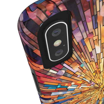 Stained Glass Sunburst Magic Tough iPhone Case | Embrace Vibrant Style and Reliable Protection