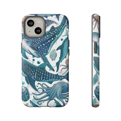 Undersea World Shark, Turtle, Manta Ray Phone Case