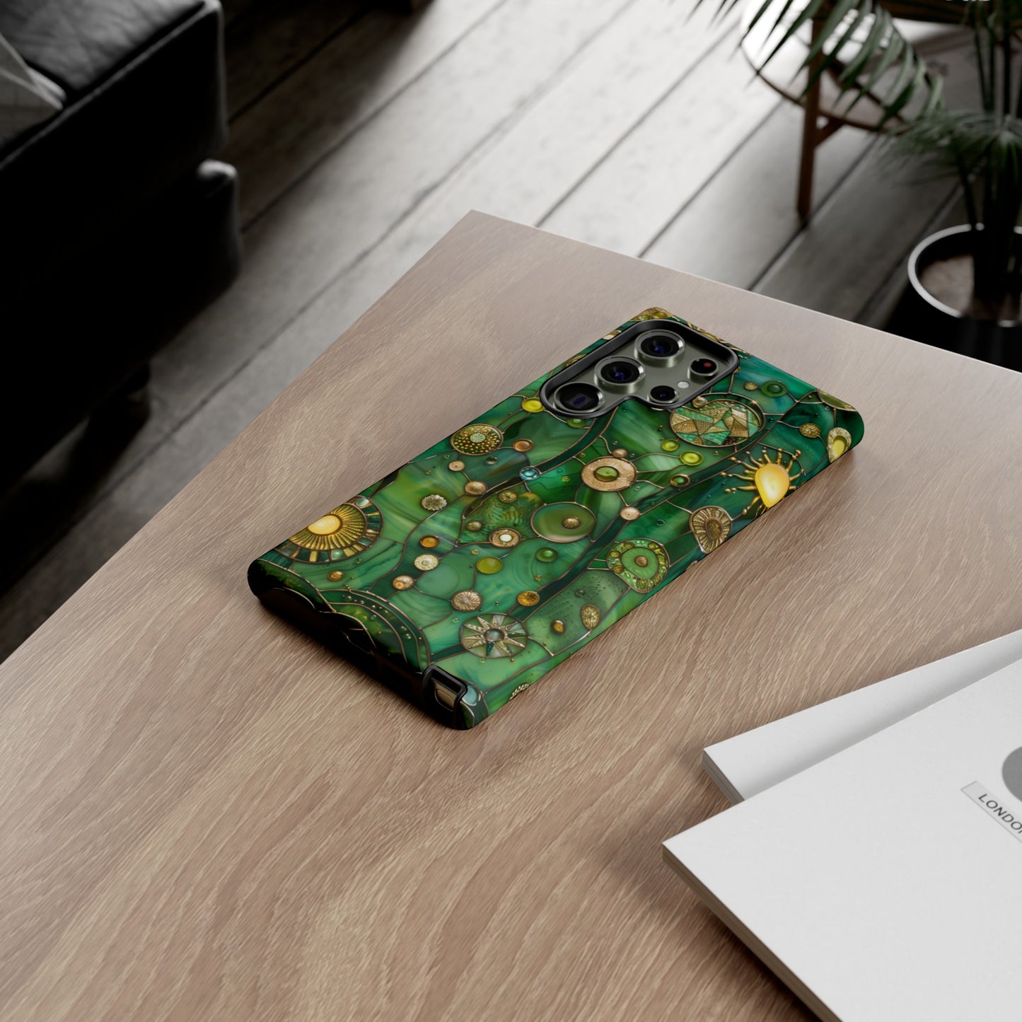 Green Celestial Stained Glass Mosaic Phone Case