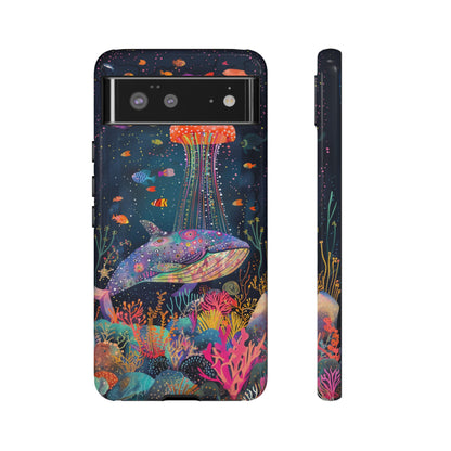 Whale Shark, Turtle, Jellyfish Phone Case