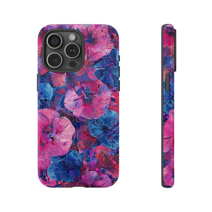 Magenta and Blue Color Floral Explosion Phone Case