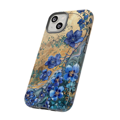 Forget Me Nots Vintage Color Splash Floral Design Phone Case