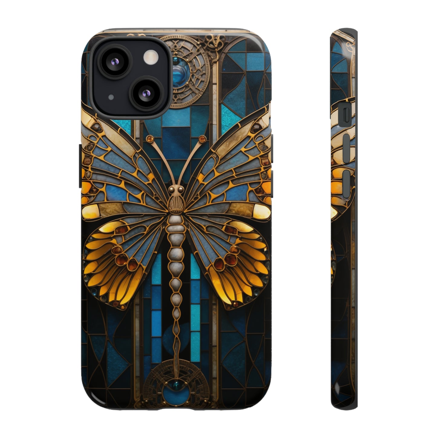 Stained Glass iPhone Butterfly Floral Aesthetic Art Nouveau