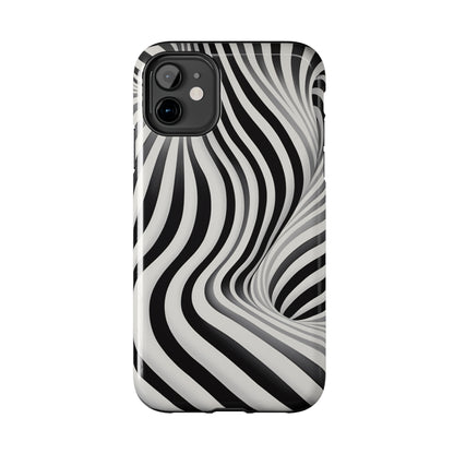 Twist Your Perception: Optical Illusion Tough Case for Apple iPhone Models – Where Art Meets Function