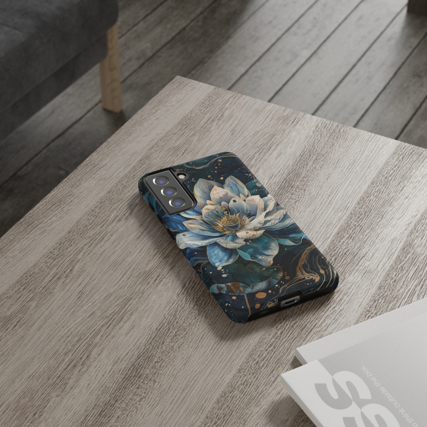 Zen Stained Glass Lotus Floral Design Phone Case