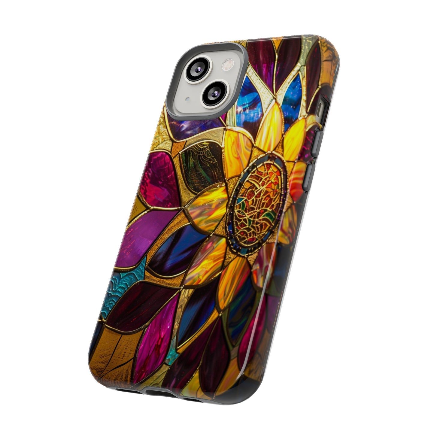 Cosmic Stained Glass Mandala Phone Case