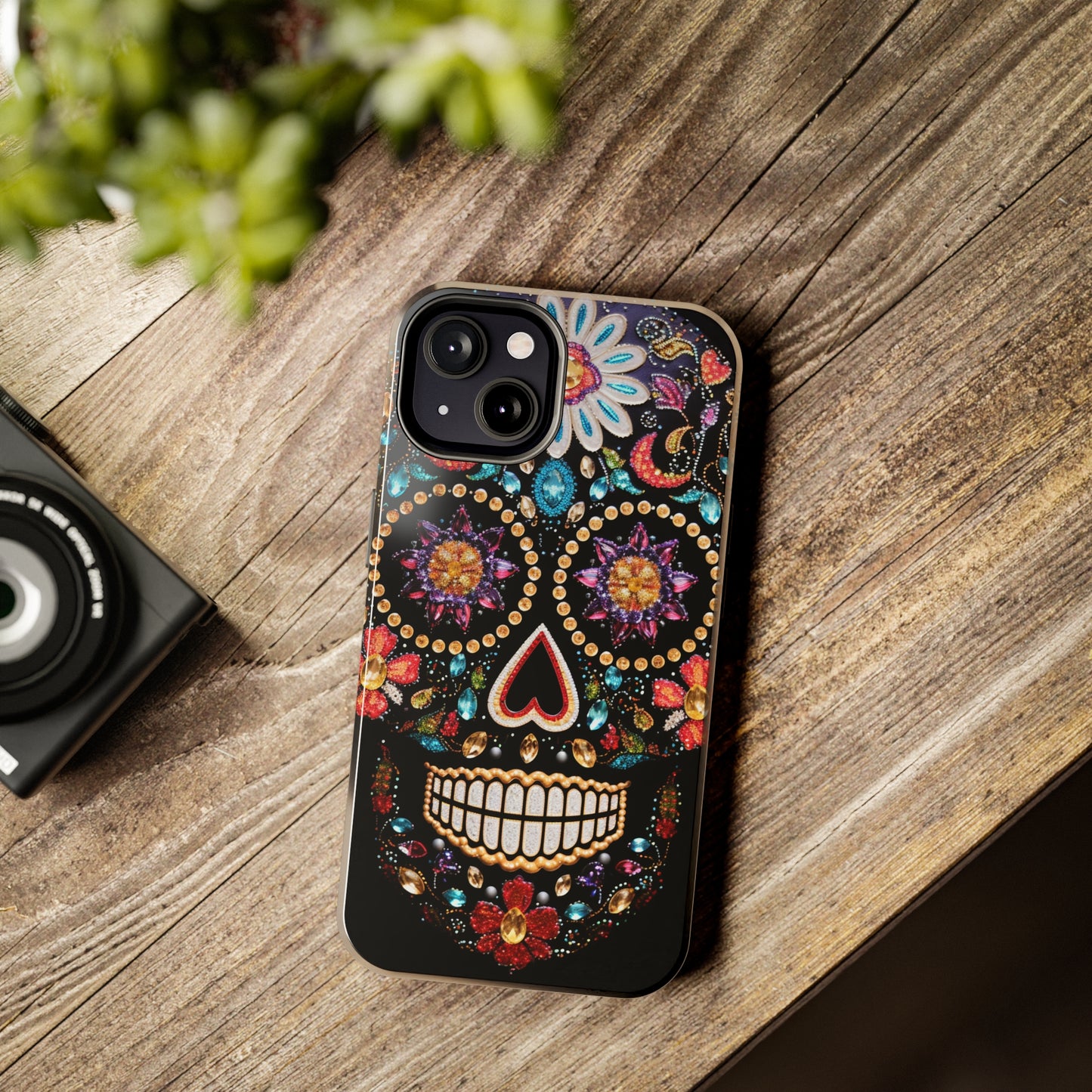 Sugar Skull iPhone Case | Dia de los Muertos Design for Apple iPhone | Halloween Aesthetic