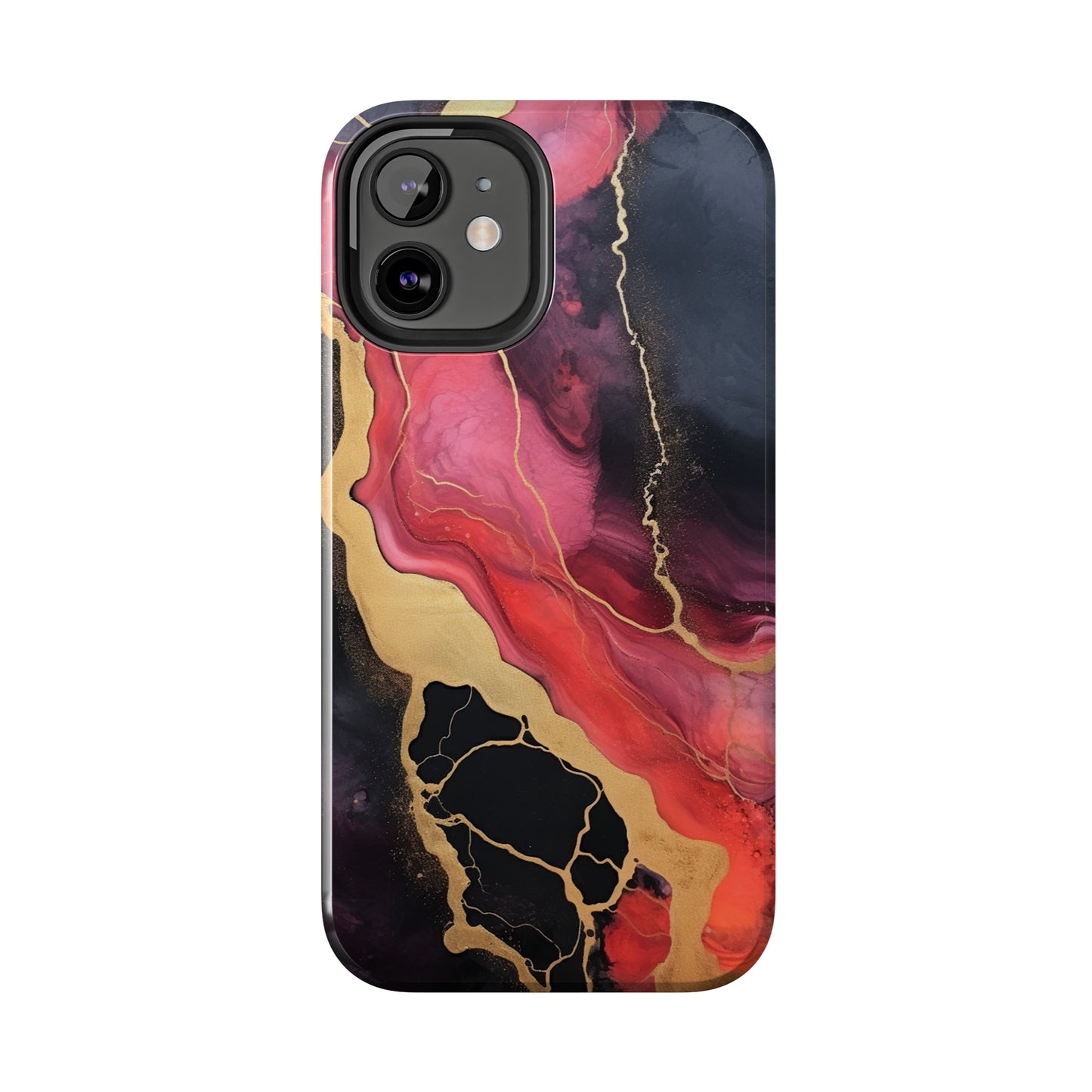 Marbled Dark Lava flow Phone Case | Embrace the Mesmerizing Multicolor Art