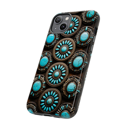 Vintage Navajo Native American Turquoise Concho Phone Case