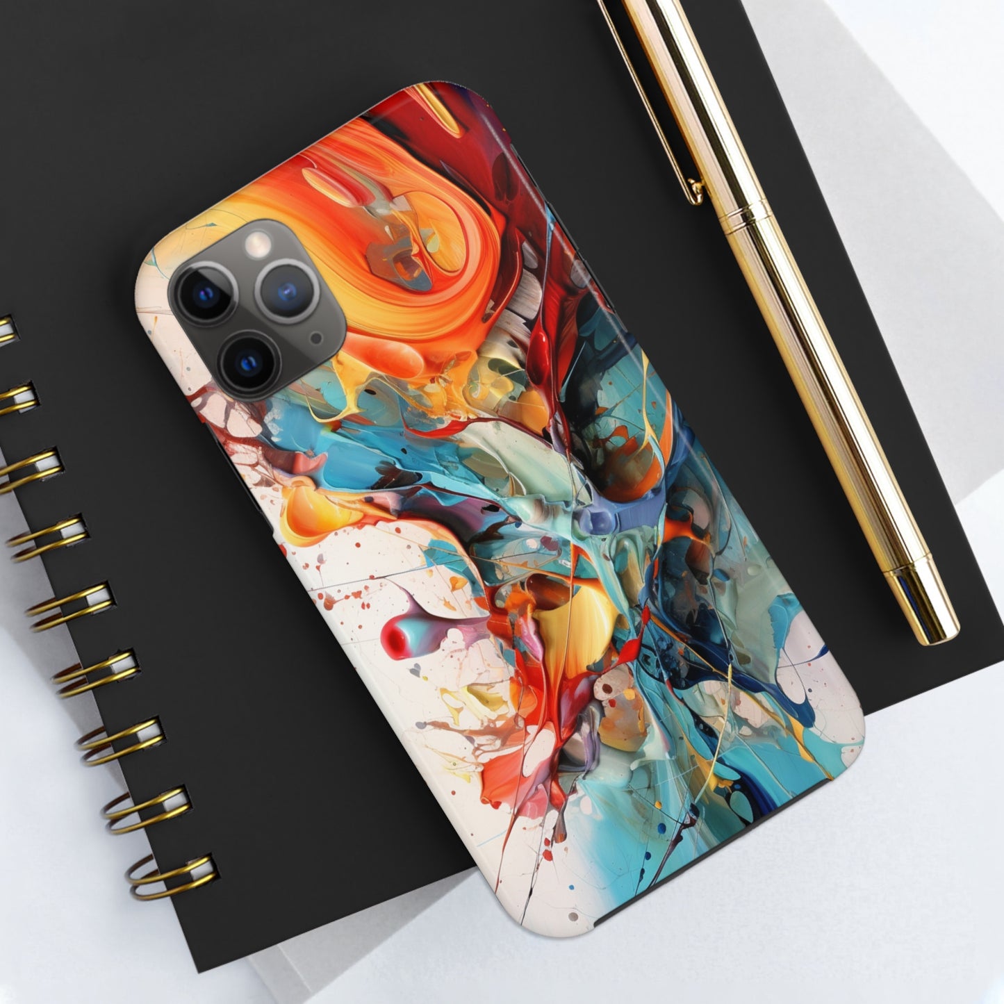 Abstract Color Splash iPhone Tough Case | Boldly Express Your Style with Enhanced Protection