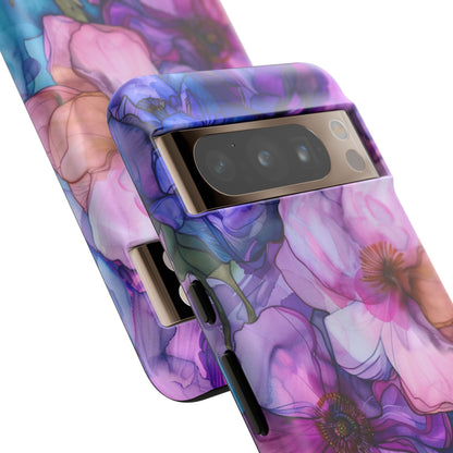 Purple Flower Stained Glass Phone Case