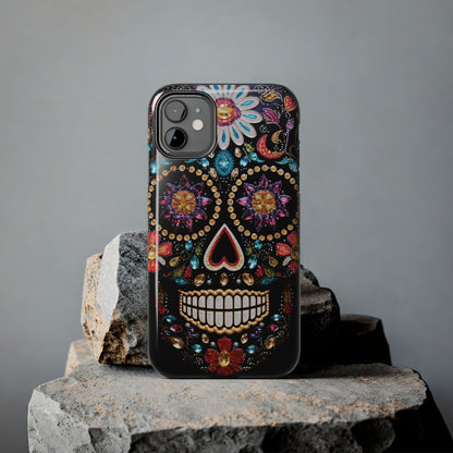 Sugar Skull iPhone Case | Dia de los Muertos Design for Apple iPhone | Halloween Aesthetic