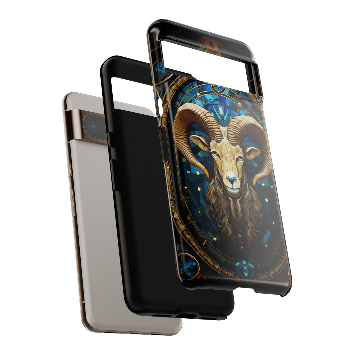 Aries Astrology Stained Glass Design Phone Case