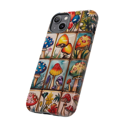 Trippy Magic Mushroom Tile  Abstract Art Phone Case