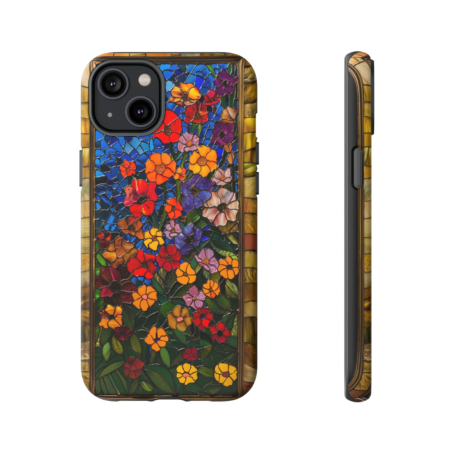 Gustav Klimt Style Flower Garden Painting Phone Case for iPhone 15, 14, Pro Max, 13, 12 & Samsung Galaxy S23, S22, S21, Google Pixel