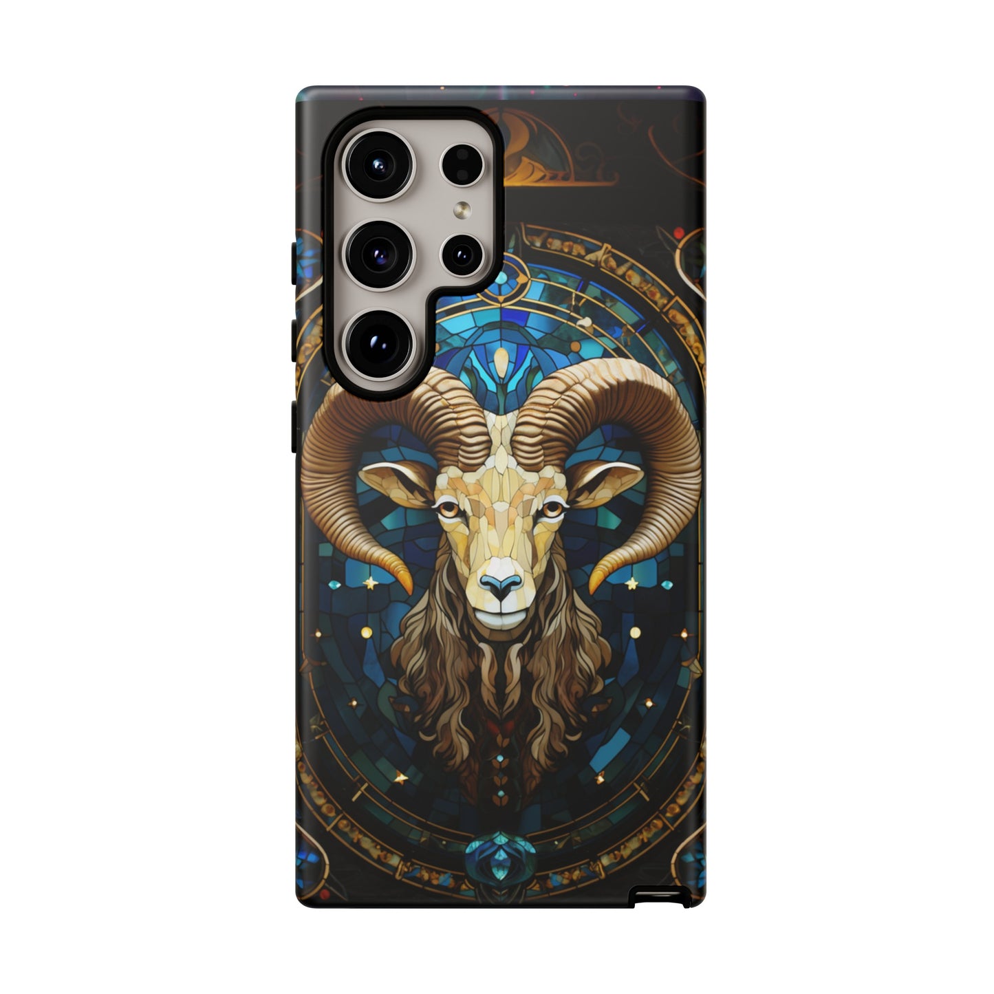 Aries Astrology Stained Glass Design Phone Case